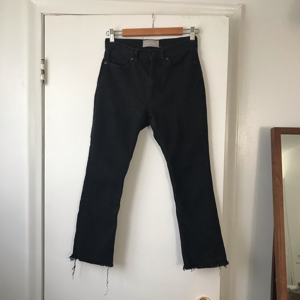 EVERLANE Black Kick Crop Jeans